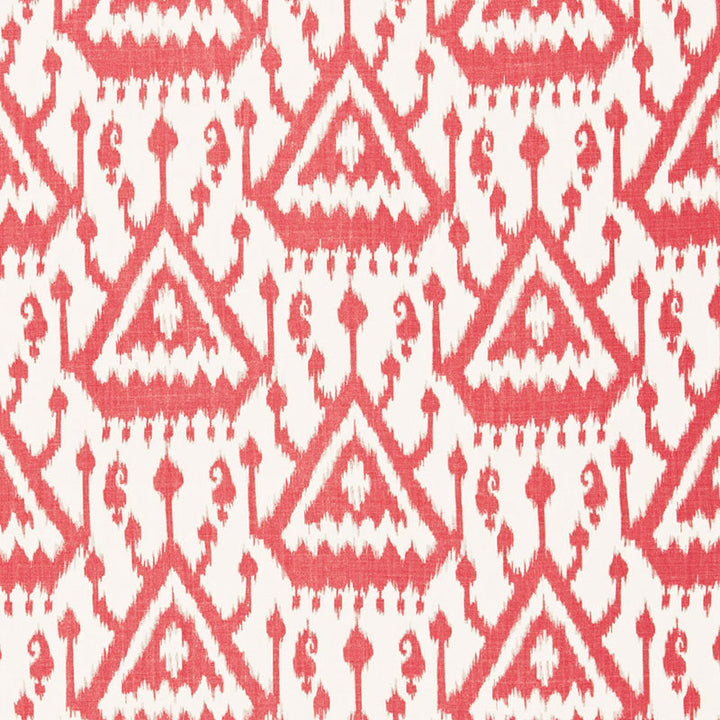 Vientiane Ikat Coral 175020 by Schumacher Designer Fabric PRINT HAPPY See Sample UNITED KINGDOM MEDIUM DUTY </p><p>Repeat: Horizontal: 6 3/4" (17CM) and Vertical: 12 5/8" (32CM) 54" WIDE (137CM) - Swanky Fabrics -
