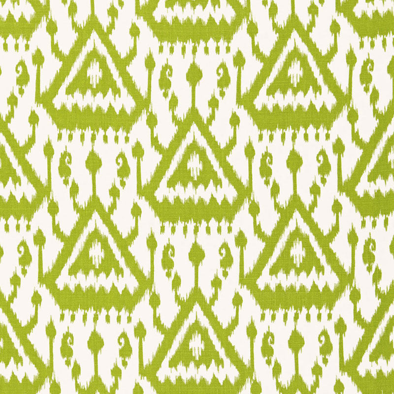 Vientiane Ikat Palm 175023 by Schumacher Designer Fabric PRINT HAPPY LINEN 100% UNITED KINGDOM </p><p>Repeat: Horizontal: 6 3/4" (17CM) and Vertical: 12 5/8" (32CM) 54 - Swanky Fabrics -