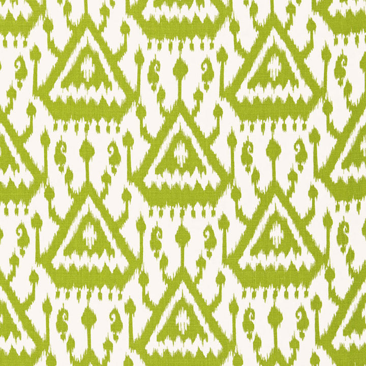 Vientiane Ikat Palm 175023 by Schumacher Designer Fabric PRINT HAPPY LINEN 100% UNITED KINGDOM </p><p>Repeat: Horizontal: 6 3/4" (17CM) and Vertical: 12 5/8" (32CM) 54 - Swanky Fabrics -