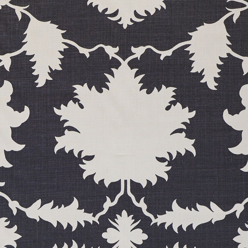 Garden Of Persia Charcoal 175035 by Schumacher Designer Fabric MARY MCDONALD LINEN 100% UNITED KINGDOM </p><p>Repeat: Horizontal: 26" (66CM) and Vertical: 44" (112CM) 54 - Swanky Fabrics -