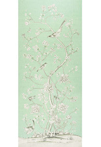 Chinois Palais Aquamarine 175043 by Schumacher Designer Fabric
