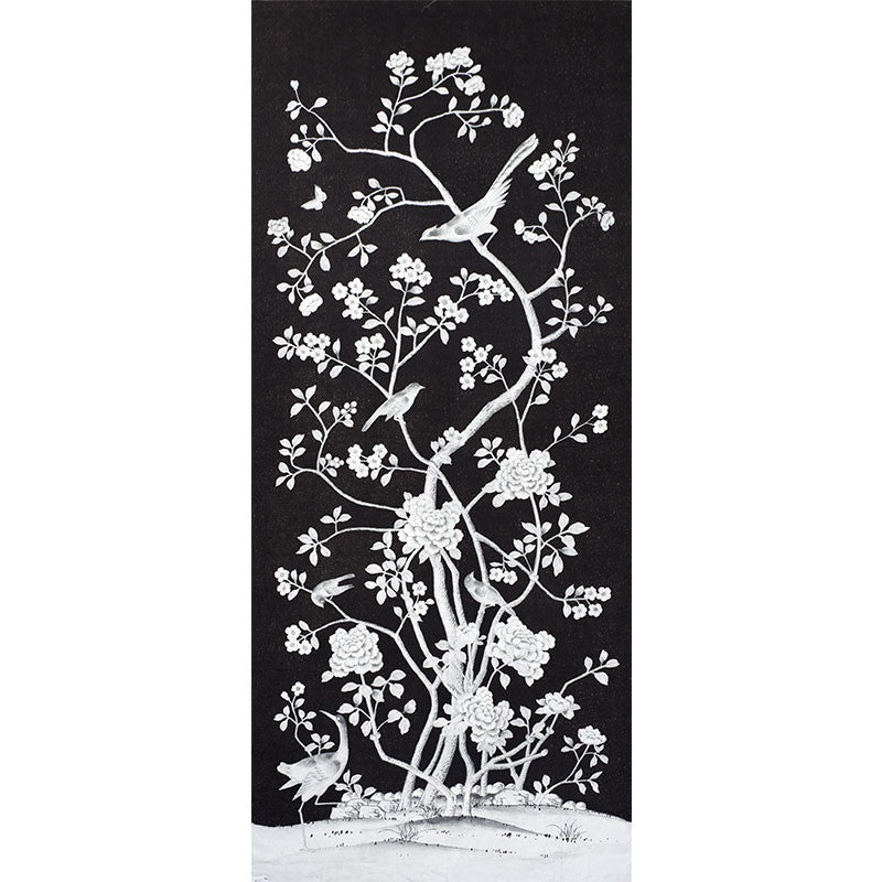 Chinois Palais Noir 175047 by Schumacher Designer Fabric MARY MCDONALD See Sample ITALY LIGHT DUTY </p><p>Repeat: Horizontal: 54" (137CM) and Vertical: 131 1/2" (334CM) 54" (137CM) - Swanky Fabrics -