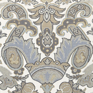Mataura Linen Print Greige 175081 by Schumacher Designer Fabric