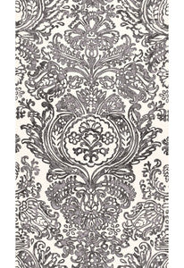 Tremezzo Damask Graphite 175091 by Schumacher Designer Fabric