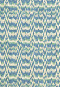 Kamalia Ikat Print Aegean 175120 by Schumacher Designer Fabric