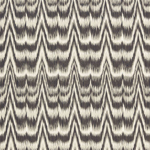 Kamalia Ikat Print Smoke 175122 by Schumacher Designer Fabric