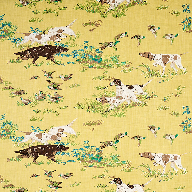 Pointers Yellow 175162 by Schumacher Designer Fabric