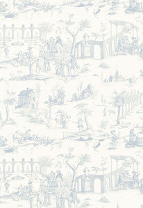 Siena Toile Delft 175170 by Schumacher Designer Fabric