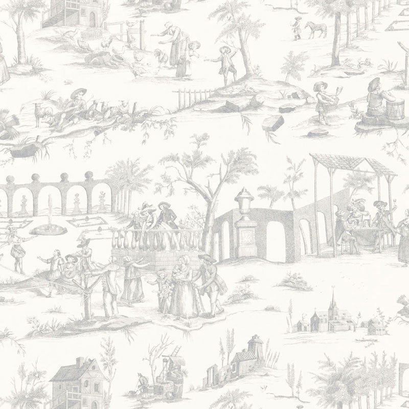 Siena Toile Pewter 175171 by Schumacher Designer Fabric PALAZZO LINEN 100% ITALY </p><p>Repeat: Horizontal: 26 1/4" (67CM) and Vertical: 24 1/2" (62CM) 52.5 - Swanky Fabrics -