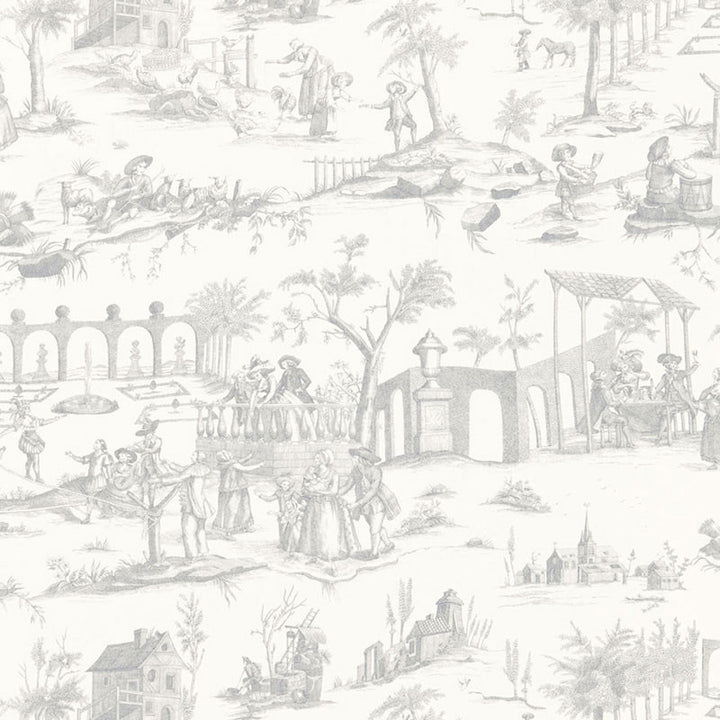 Siena Toile Pewter 175171 by Schumacher Designer Fabric PALAZZO LINEN 100% ITALY </p><p>Repeat: Horizontal: 26 1/4" (67CM) and Vertical: 24 1/2" (62CM) 52.5 - Swanky Fabrics -