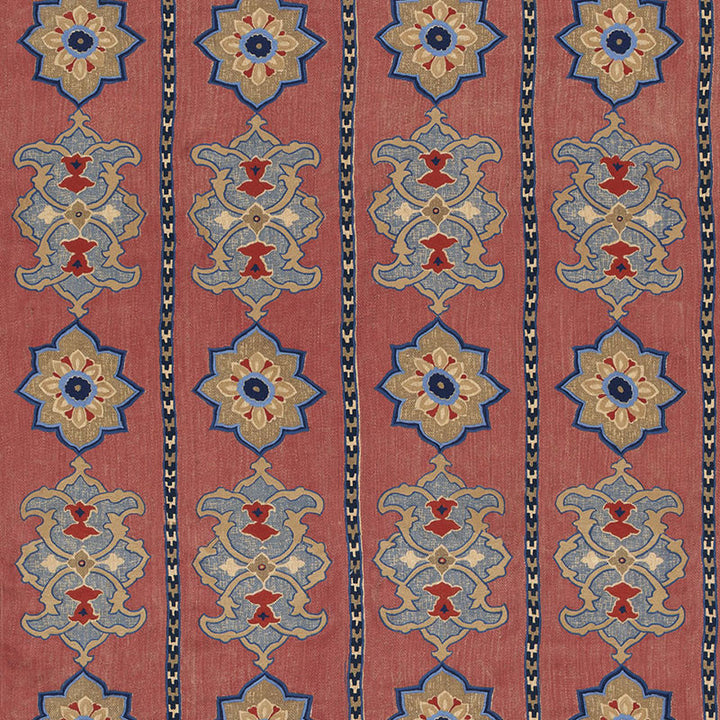 Temara Embroidered Print Pomegranate 175180 by Schumacher Fabric Schumacher Fabric Temara Embroidered Print Pomegranate 175180Fabric LINEN 48% INDIA </p><p>Repeat: H: HORZ. 13" (33CM) , V: VERT. 25" (64CM) 52 - Fabric Carolina -