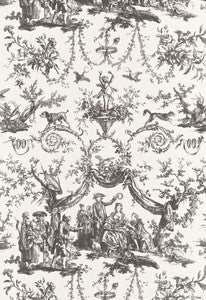 Le Couronnement De La Rosiere Grisaille 175273 by Schumacher Designer Fabric