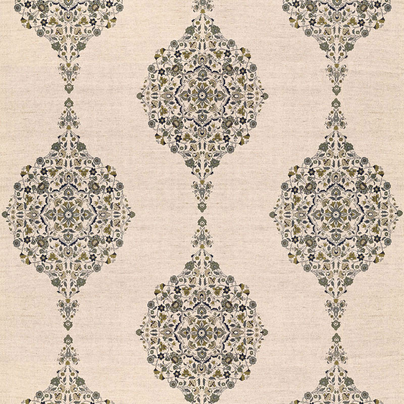 Mehndi Linen Print Smoke 175322 by Schumacher Fabric Schumacher Fabric Mehndi Linen Print Smoke 175322Fabric COTTON 50% INDIA </p><p>Repeat: H: HORZ. 17 1/2" (44CM) , V: VERT. 31" (79CM) 52.5 - Fabric Carolina -