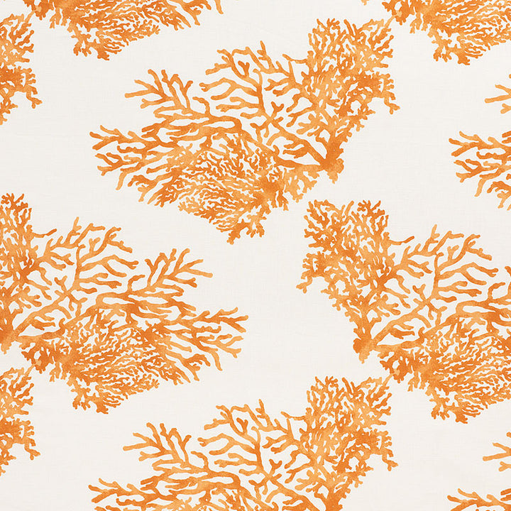 Great Barrier Reef Orange 175366 by Schumacher Designer Fabric NAUTILUS LINEN 100% ITALY </p><p>Repeat: Horizontal: 27" (69CM) and Vertical: 26" (66CM) 54 - Swanky Fabrics -
