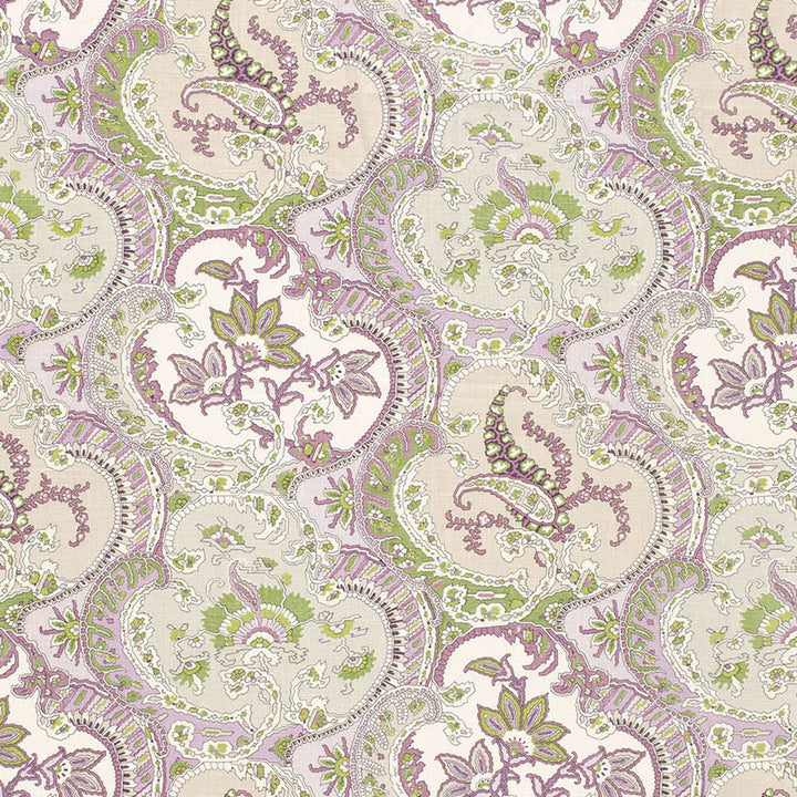 Pickfair Paisley Lilac 175551 by Schumacher Designer Fabric TIMOTHY CORRIGAN See Sample THAILAND - </p><p>Repeat: Horizontal: 8 3/4" (22CM) and Vertical: 26 1/4" (67CM) 52 1/2" WIDE (133 CM) - Swanky Fabrics -
