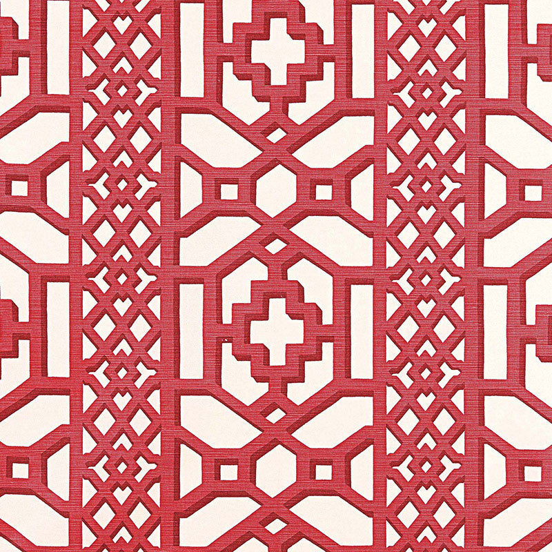 Zanzibar Trellis Chintz Lacquer 175732 by Schumacher Designer Fabric 125TH ANNIVERSARY LINEN 55% COTTON 45% BELGIUM </p><p>Repeat: Horizontal: 13 1/2" (34CM) and Vertical: 12 1/2" (32CM) 54 - Swanky Fabrics -