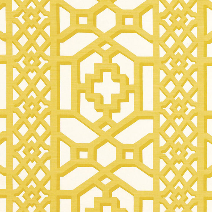 Zanzibar Trellis Matte Canary 175740 by Schumacher Fabric Schumacher Fabric Zanzibar Trellis Matte Canary 175740Fabric LINEN 55% BELGIUM </p><p>Repeat: H: HORZ. 13 1/2" (34CM) , V: VERT. 12 1/2" (32CM) 54 - Fabric Carolina -