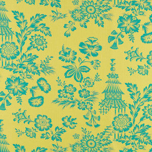 Song Garden Chartreuse 175751 by Schumacher Designer Fabric