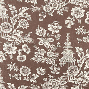Song Garden Cocoa 175753 by Schumacher Designer Fabric