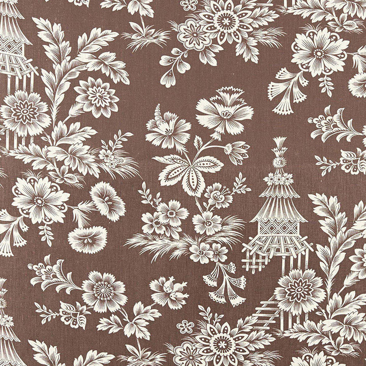 Song Garden Cocoa 175753 by Schumacher Designer Fabric SCHUMACHER CLASSICS LINEN 100% FRANCE </p><p>Repeat: Horizontal: 27" (69CM) and Vertical: 31 3/4" (81CM) 54 - Swanky Fabrics -