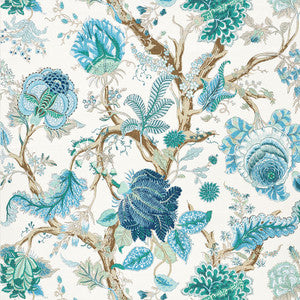 Indian Arbre Peacock & Emerald 175784 by Schumacher Designer Fabric