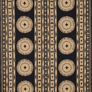 Bora Bora Print Lava Black 175840 by Schumacher Designer Fabric