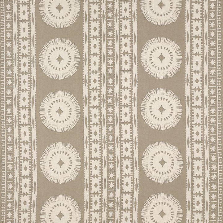 Bora Bora Print Sea Oyster 175842 by Schumacher Designer Fabric Mary-McDonald 100% Linen - Horizontal: 52 and Vertical: 24.5 52.375 - Swanky Fabrics -