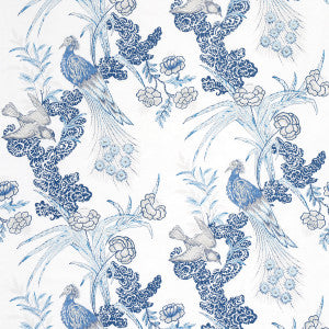 Peacock Porcelain 175915 by Schumacher Designer Fabric