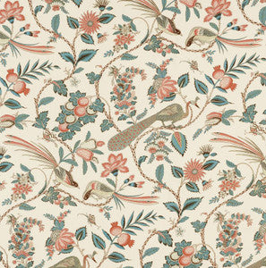 Campagne Peacock & Rouge 175950 by Schumacher Designer Fabric