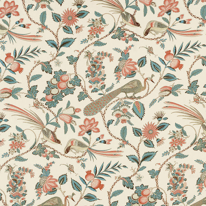 Campagne Peacock & Rouge 175950 by Schumacher Fabric Schumacher Fabric Campagne Peacock & Rouge 175950Fabric LINEN 90% BELGIUM </p><p>Repeat: H: HORZ. 18" (46CM) , V: VERT. 54" (137CM) 55 - Fabric Carolina -