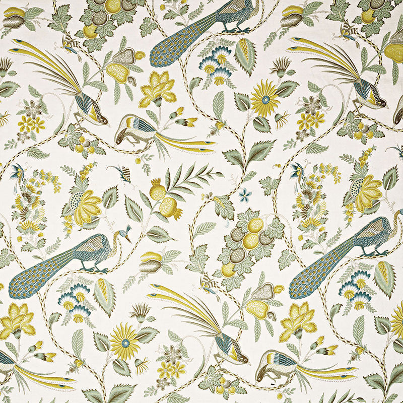 Campagne Cadet & Citron 175951 by Schumacher Designer Fabric SCHUMACHER CLASSICS See Sample BELGIUM MEDIUM DUTY </p><p>Repeat: Horizontal: 18" (46CM) and Vertical: 54" (137CM) 55" WIDE (140CM) - Swanky Fabrics -