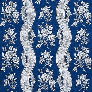 Le Castellet Indigo 175984 by Schumacher Designer Fabric
