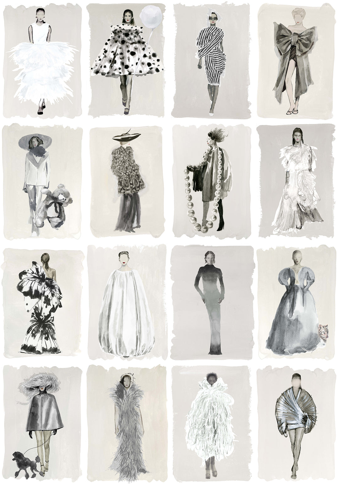 Couture Carousel - Monochrome 175/1002M.CS.0 by Cole & Son Designer Wallcovering