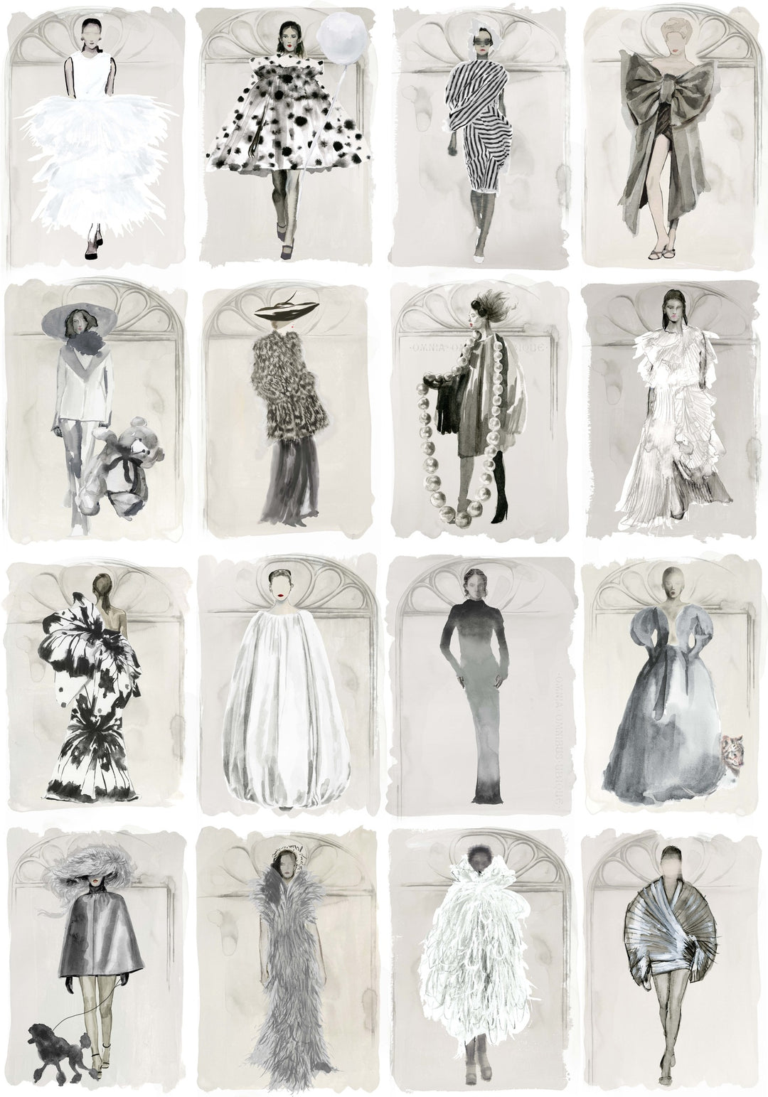 Couture Carousel W - Mchrome 175/2008M.CS.0 by Cole & Son Designer Wallcovering