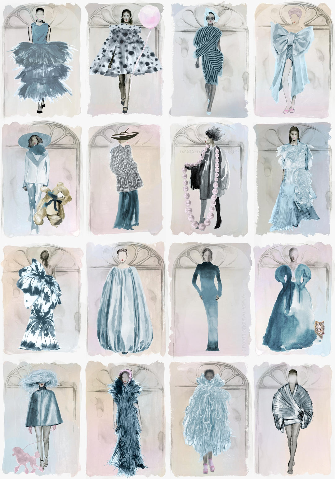 Couture Carousel W - Blue P 175/2010M.CS.0 by Cole & Son Designer Wallcovering