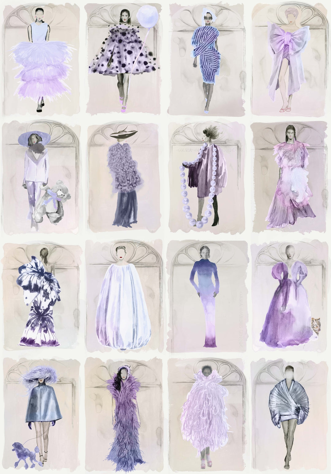 Couture Carousel W - Lavender P 175/2011M.CS.0 by Cole & Son Designer Wallcovering