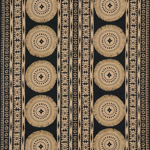 Bora Bora Print Embellished Lava Black 176000 by Schumacher Designer Fabric