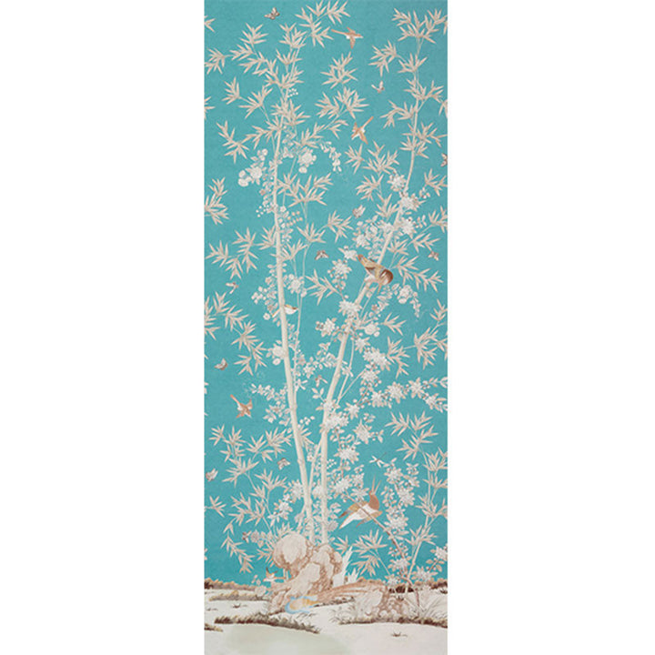 Brighton Pavilion Peacock 176021 by Schumacher Designer Fabric MILES REDD COTTON 100% UNITED KINGDOM </p><p>Repeat: Horizontal: 53 1/2" (136CM) and Vertical: 144" (366CM) 54 - Swanky Fabrics -