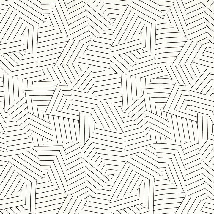 Deconstructed Stripe Black 176050 by Schumacher Designer Fabric Miles-Redd 100% Linen Wyzenbeek 15,000 Horizontal: 13.5 and Vertical: 18 54 - Swanky Fabrics -