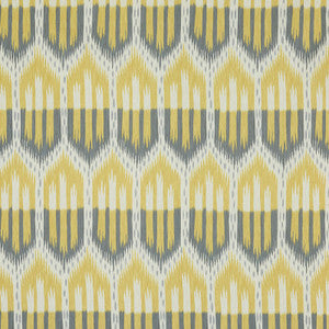 Bukhara Ikat Citrine & Smoke 176081 by Schumacher Designer Fabric
