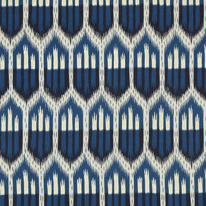 Bukhara Ikat Indigo 176084 by Schumacher Designer Fabric