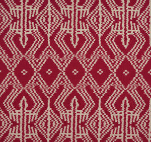 Asaka Ikat Red 176090 by Schumacher Designer Fabric