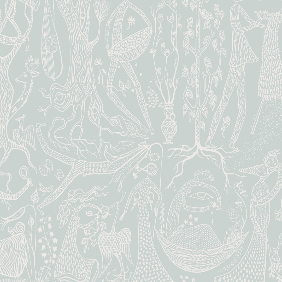 Poème D'Amour Mineral 1761 by Schumacher Designer Wallcovering