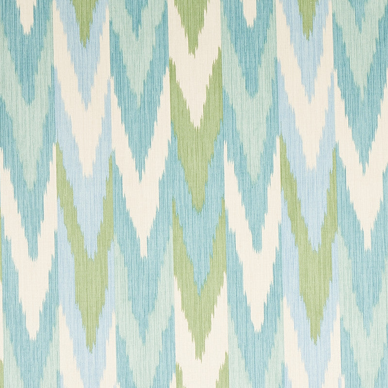 Kashgar Velvet Ikat Mineral & Leaf 176103 by Schumacher Fabric Schumacher Fabric Kashgar Velvet Ikat Mineral & Leaf 176103Fabric COTTON 100% ITALY </p><p>Repeat: H: HORZ. 12 2/5" (34CM) , V: VERT. 13 4/5" (96CM) 54.1111 - Fabric Carolina -