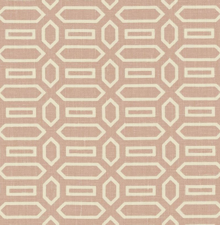 Pavillion Temple Pink 176141 by Schumacher Designer Fabric Veere-Grenney 100% Linen Martindale 25,000 Horizontal: 2.5 and Vertical: 1.625 52 - Swanky Fabrics -
