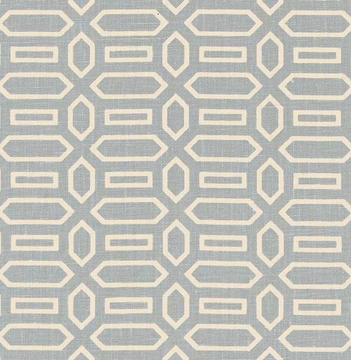 Pavillion Orpington Blue 176144 by Schumacher Designer Fabric VEERE GRENNEY LINEN 100% UNITED KINGDOM MARTINDALE 25,000 </p><p>Repeat: Horizontal: 2 1/2" (6CM) and Vertical: 1 5/8" (4CM) 52 - Swanky Fabrics -