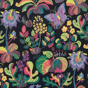 Exotic Butterfly Black 176182 by Schumacher Designer Fabric