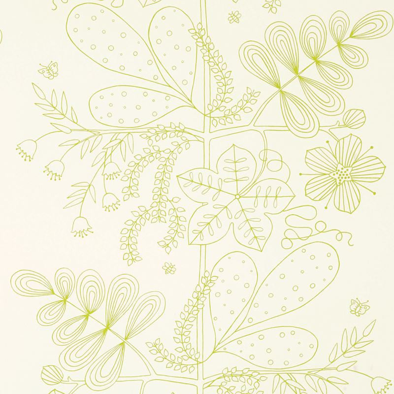 Blommen Print Lime 176200 by Schumacher Designer Fabric Good-Vibrations 100% Cotton Wyzenbeek 15,000 Horizontal: 27.5 and Vertical: 35.25 55 - Swanky Fabrics -