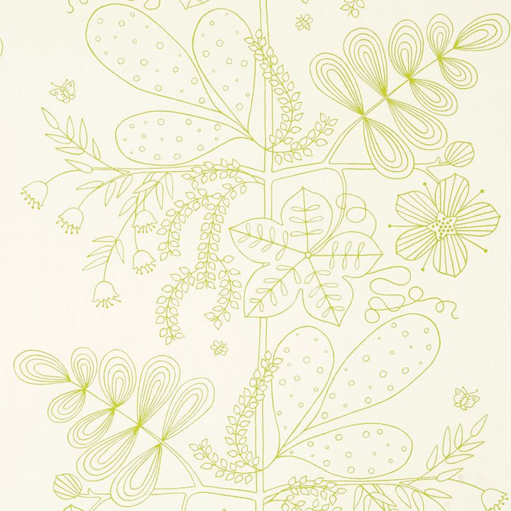 Blommen Print Lime 176200 by Schumacher Designer Fabric Good-Vibrations 100% Cotton Wyzenbeek 15,000 Horizontal: 27.5 and Vertical: 35.25 55 - Swanky Fabrics -