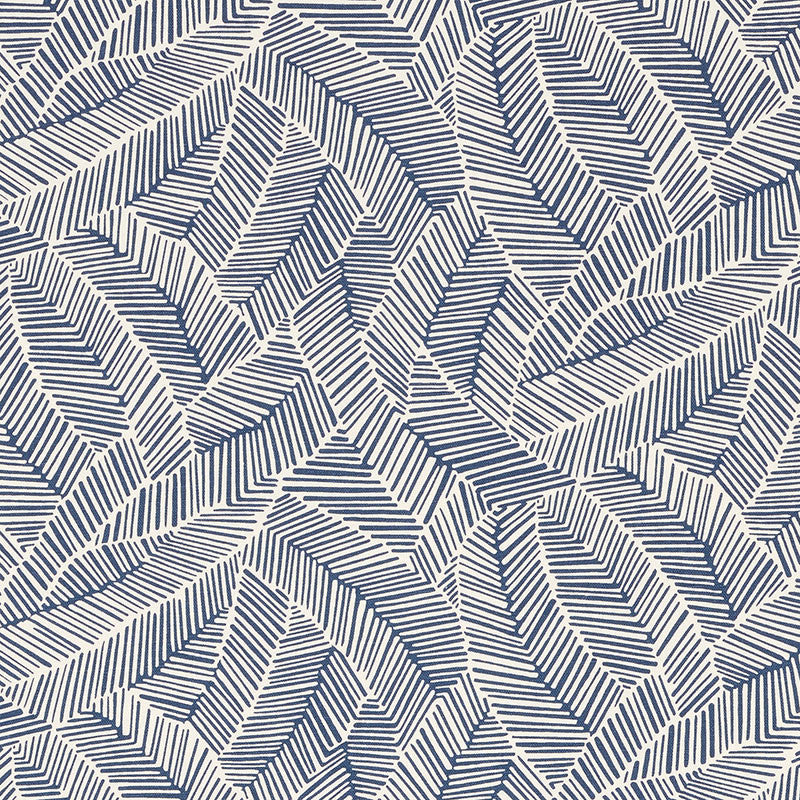 Abstract Leaf Navy 176222 by Schumacher Designer Fabric Good Vibrations LINEN 55% COTTON 45% UNITED STATES OF AMERICA WYZENBEEK 15,000 </p><p>Repeat: Horizontal: 27" (69CM) and Vertical: 25" (64CM) 54 - Swanky Fabrics -